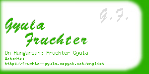 gyula fruchter business card